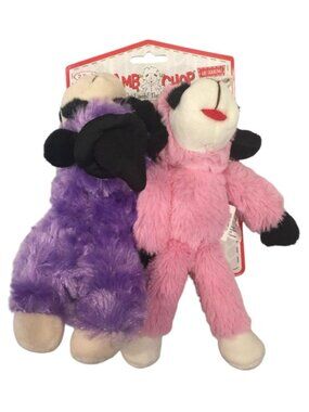 Lamb Chop 7 1/2" Lilac Witch Floppy Pink Fluffy Plush Squeak Dog Toy